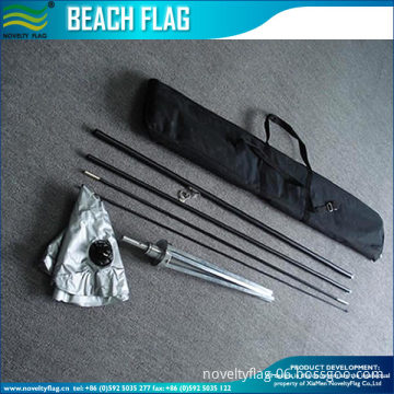 Beach adjustable flag pole and carrying bag